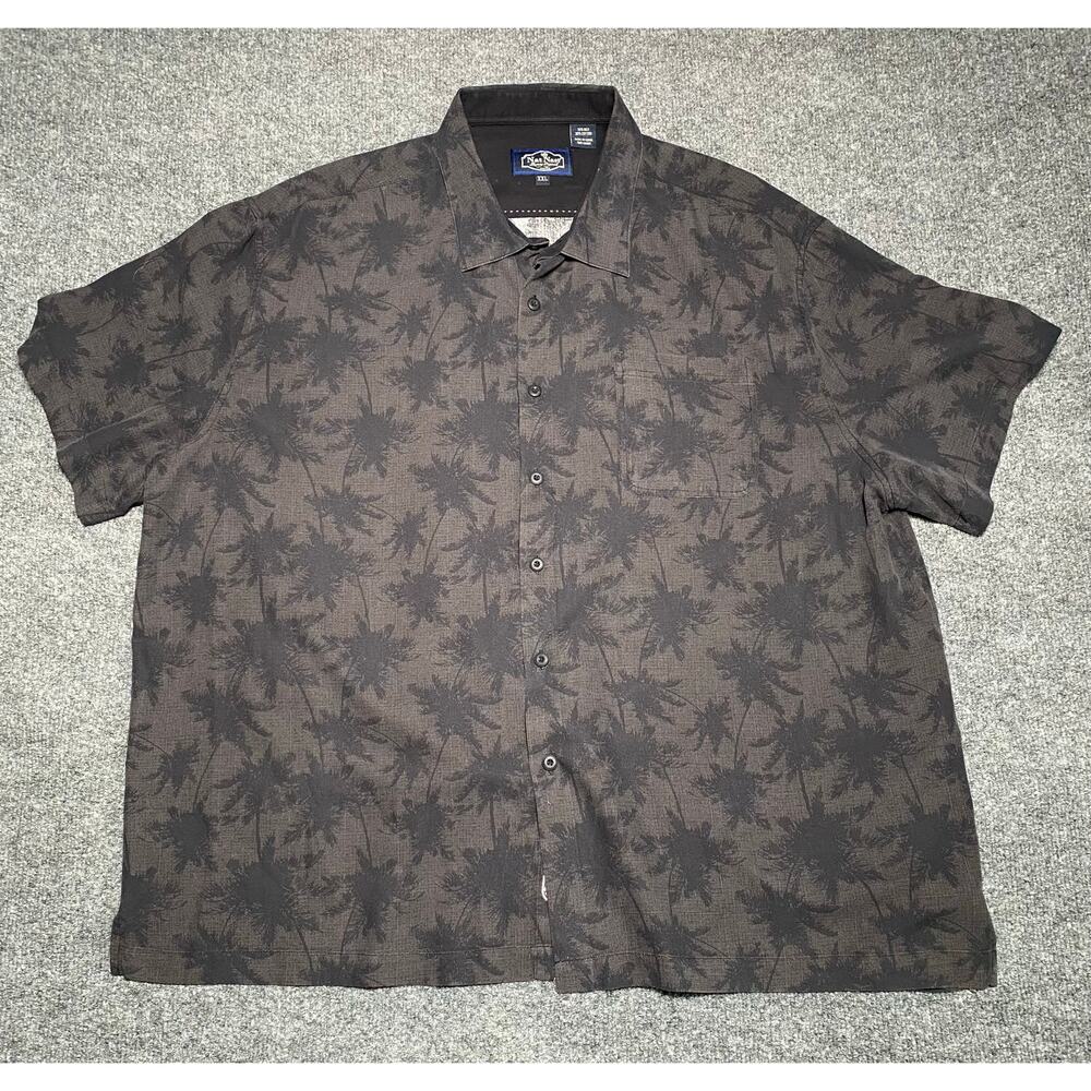 Nat Nast Men’s Black Button Up Silk Blend Palm Print Button Up s/s Shirt
XXL
